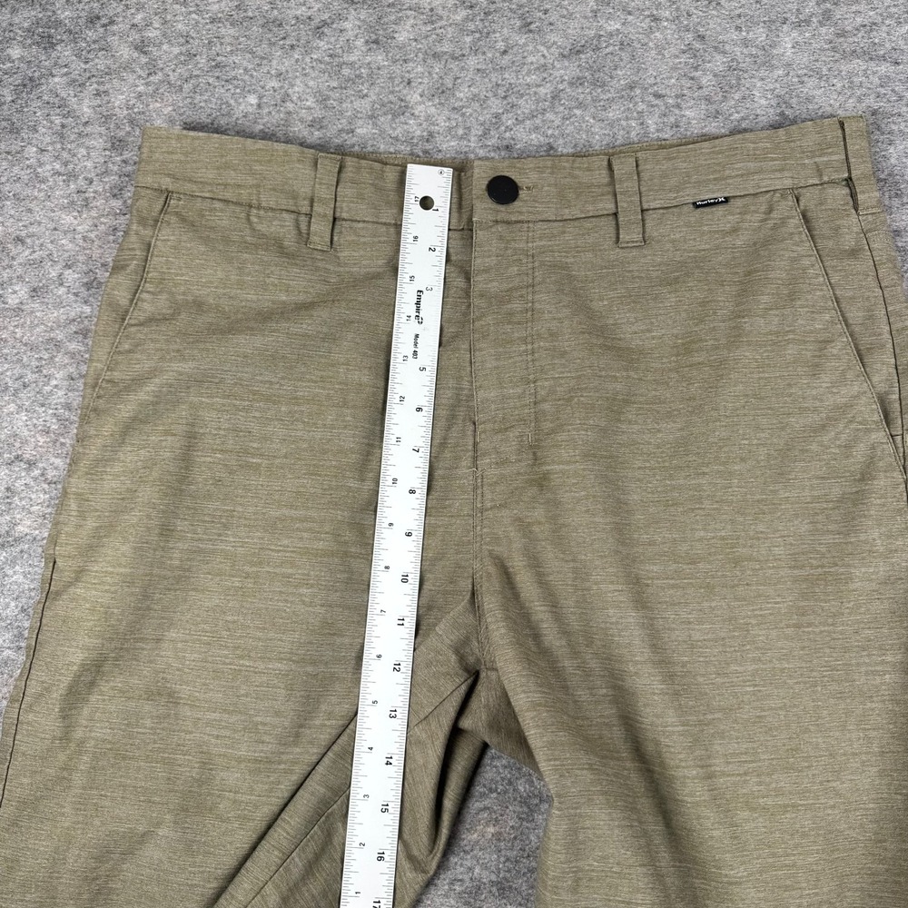 Hurley Chino Shorts 10" Cotton Polyester Stretch Pockets Brown Mens 34 - Picture 10 of 13